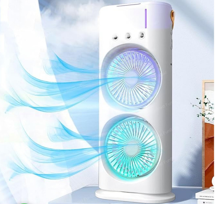 پنکه رومیزی قابل حمل با اسپری مه دوگانه (مدل شارژی USB)