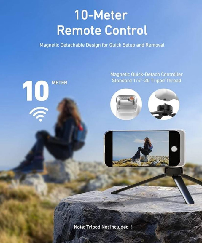 شاتر و رینگ لایت TELESIN Fun Shot C03 | نگهدارنده مغناطیسی آیفون و موبایل برای تولید محتوا
