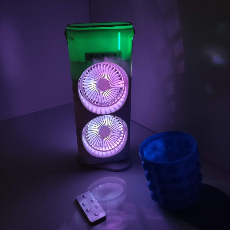 پنکه رومیزی قابل حمل با اسپری مه دوگانه