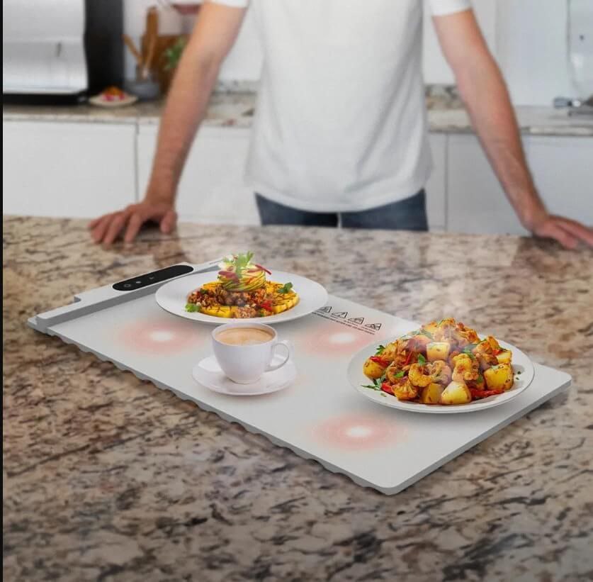 پد گرم‌کننده غذا پرودو Porodo Lifestyle Warming Food Mat XL | پد برقی نگهدارنده حرارت غذا با ۳ حالت دما