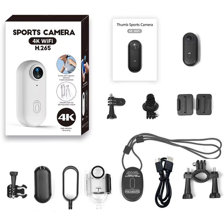 دوربین اکشن ورزشی Sport Camera 4K H.265 | دوربین ضد آب با پک کامل لوازم جانبی و کیفیت تصویر فوق‌العاده