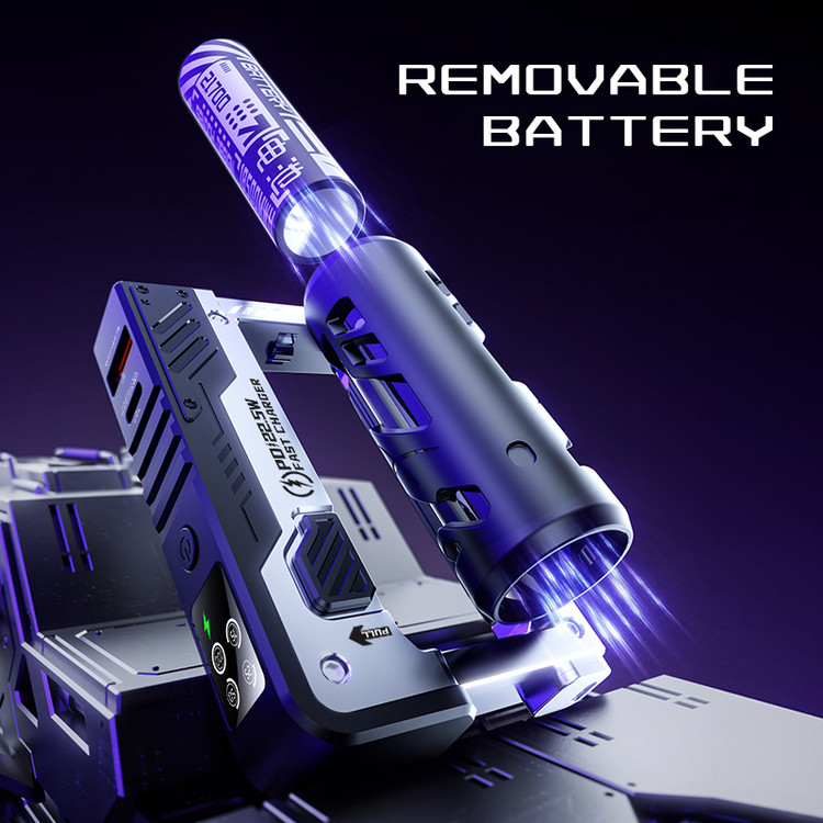 پاوربانک خشابی VIEREX مدل PL-01 ظرفیت 5000mAh با شارژ سریع 22.5 وات و باتری قابل تعویض