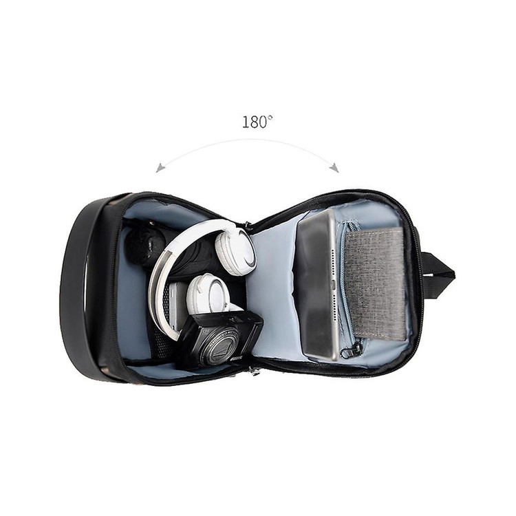 کیف کراس بادی مردانه مدل فشن ضدآب با پورت USB و قفل رمزدار