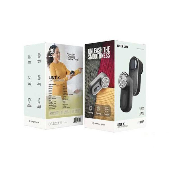 پرزگیر لباس گرین لاین Green Lion Lint X شارژی با 6 تیغه فولادی و مکش قدرتمند