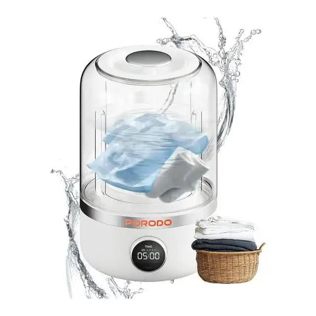 مینی واش قابل حمل Porodo مدل 102L | شست‌وشوی شارژی لباس‌های کوچک و حساس