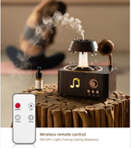 اسپیکر بلوتوث طرح گرامافون بارانزا مدل V98 با بخور سرد و چراغ خواب رنگی