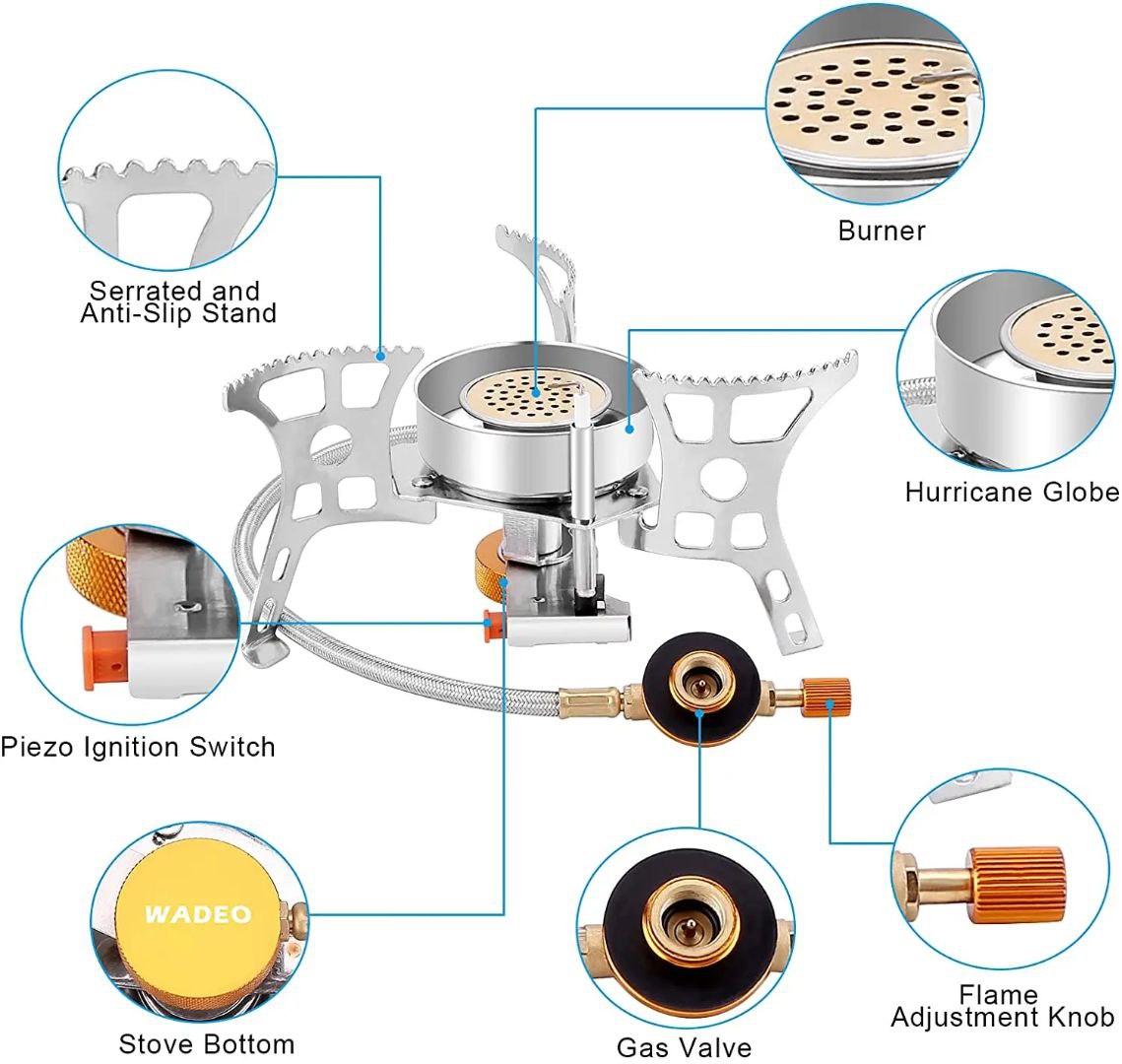 اجاق گاز مسافرتی خرچنگی با فندک اتومات و کاور حمل