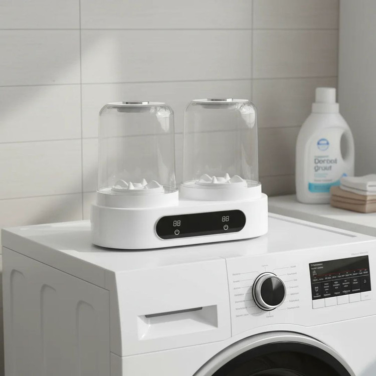 مینی واش دوقلو شارژی مدل KJ-R11 | ماشین لباسشویی کوچک قابل حمل با چرخش دوطرفه
