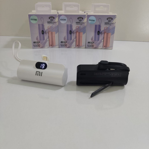 مینی پاور بانک جیبی شیائومی 5000 میلیآمپر | پاوربانک فست شارژ بدون کابل با نمایشگر درصد