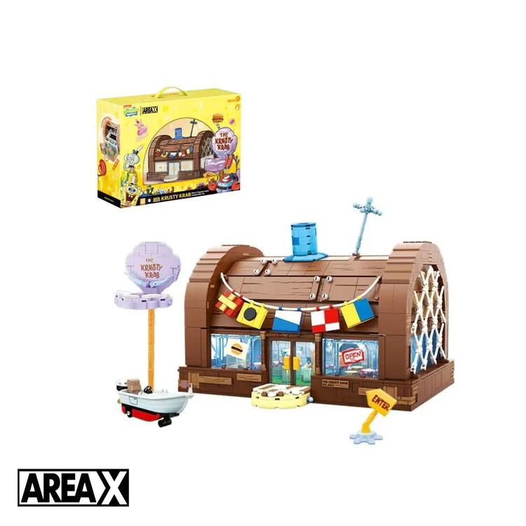 لگوی باب اسفنجی – رستوران آقای خرچنگ برند AREA-X