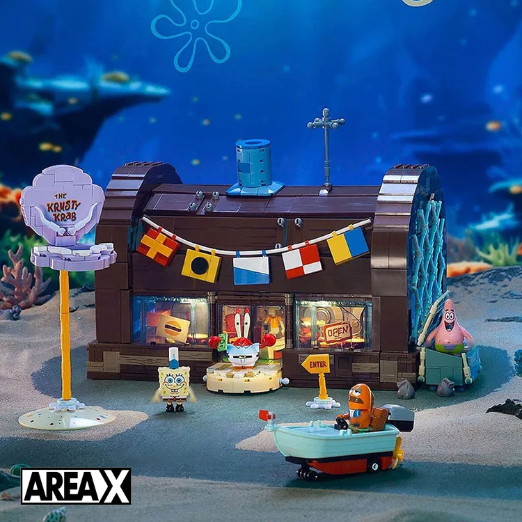 لوگوی باب اسفنجی – رستوران آقای خرچنگ برند AREA-X
