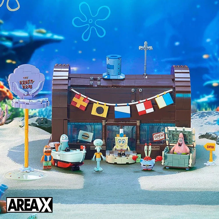 لگوی باب اسفنجی – رستوران آقای خرچنگ برند AREA-X