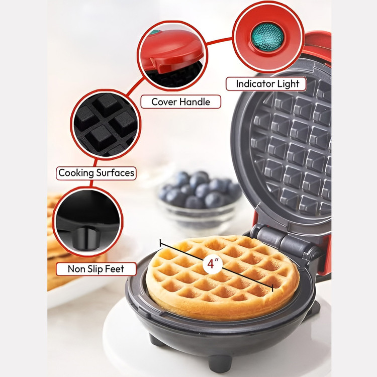 مینی وافل ساز 4 اینچی مدل Waffle