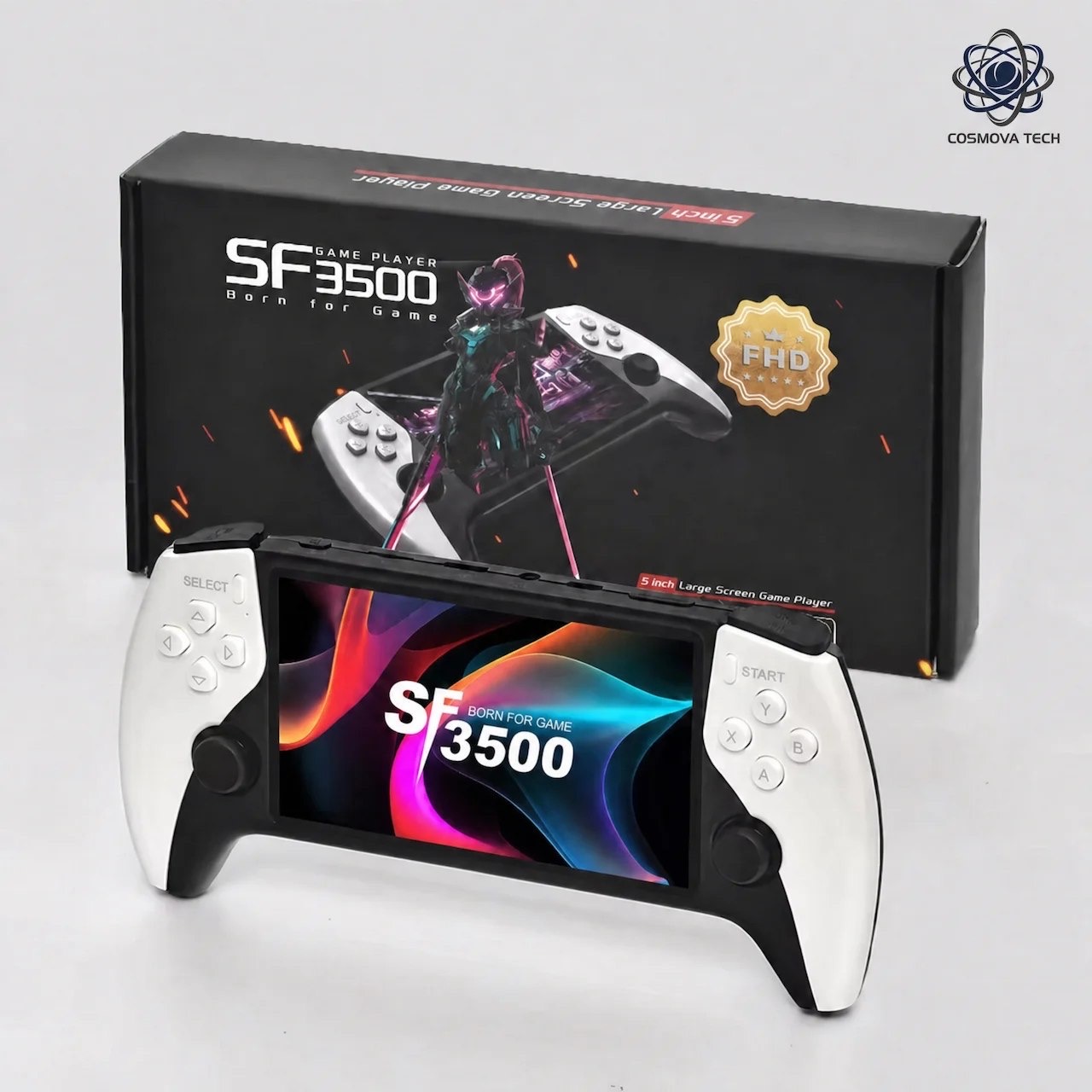 کنسول بازی دستی SF3500 | گیمینگ قابل حمل با خروجی تلویزیون و صفحه نمایش بزرگ